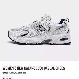 New Balance Women's 530 Sneakers - White and Black